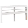 Tête de lit avec étagères blanc 120 cm bois massif de pin