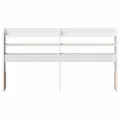 Tête de lit avec étagères blanc 120 cm bois massif de pin