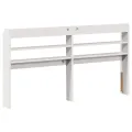 Tête de lit avec étagères blanc 120 cm bois massif de pin