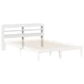 Tête de lit avec étagères blanc 120 cm bois massif de pin