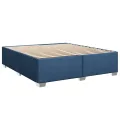 Cadre de lit sans matelas bleu 180x200 cm tissu