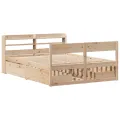Cadre de lit sans matelas 140x190 cm bois de pin massif