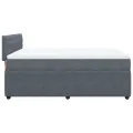 cadre de lit et matelas Gris foncé 160x200cm Velours