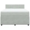 cadre de lit et matelas Gris clair 160x200cm Velours