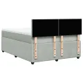 cadre de lit et matelas Gris clair 160x200cm Velours