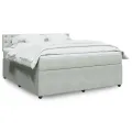 cadre de lit et matelas Gris clair 180x200cm Velours