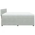 cadre de lit et matelas Gris clair 180x200cm Velours