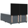 cadre de lit et matelas Gris foncé 140x200cm Velours