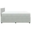 cadre de lit et matelas Gris clair 160x200cm Velours