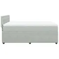 cadre de lit et matelas Gris clair 160x200cm Velours