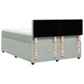 cadre de lit et matelas Gris clair 160x200cm Velours