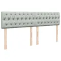 cadre de lit et matelas Gris clair 180x200cm Velours