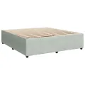 cadre de lit et matelas Gris clair 180x200cm Velours