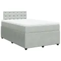 cadre de lit et matelas gris clair 120x190cm velours