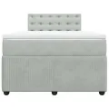 cadre de lit et matelas gris clair 120x190cm velours