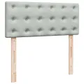 cadre de lit et matelas gris clair 120x190cm velours