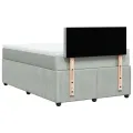 cadre de lit et matelas gris clair 120x190cm velours