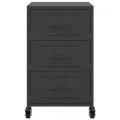 Table de chevet noir 36x39x59 cm acier
