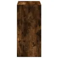 Bibliothèque chêne fumé 68,5x32x68,5 cm bois d'ingénierie