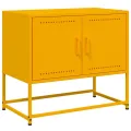 Meuble TV jaune moutarde 68,5x39x60,5 cm acier