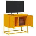 Meuble TV jaune moutarde 68,5x39x60,5 cm acier