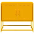 Meuble TV jaune moutarde 68,5x39x60,5 cm acier