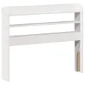 Tête de lit avec étagères blanc 100 cm bois massif de pin