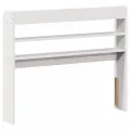Tête de lit avec étagères blanc 100 cm bois massif de pin