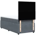 cadre de lit avec matelas Gris foncé 100x200 cm