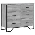 Commode sonoma gris 91x35,5x74,5 cm bois d'ingénierie