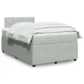 cadre de lit et matelas gris clair 120x190cm velours