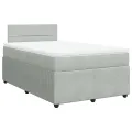 cadre de lit et matelas gris clair 120x190cm velours