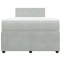 cadre de lit et matelas gris clair 120x190cm velours