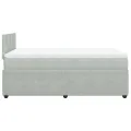 cadre de lit et matelas gris clair 120x190cm velours