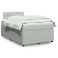 cadre de lit et matelas gris clair 120x190cm velours