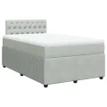 cadre de lit et matelas gris clair 120x190cm velours