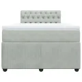 cadre de lit et matelas gris clair 120x190cm velours