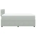 cadre de lit et matelas gris clair 120x190cm velours