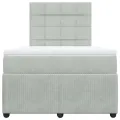 cadre de lit et matelas gris clair 120x190cm velours