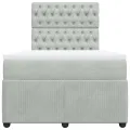 cadre de lit et matelas gris clair 120x190cm velours