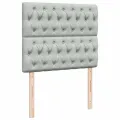 cadre de lit et matelas gris clair 120x190cm velours