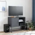 Meuble TV anthracite 68x39x60,5 cm acier