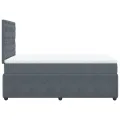 cadre de lit et matelas gris foncé 120x190cm velours