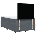 cadre de lit et matelas gris foncé 120x190cm velours