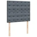 cadre de lit et matelas gris foncé 120x190cm velours