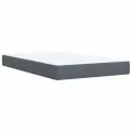 cadre de lit et matelas gris foncé 120x190cm velours