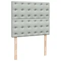cadre de lit et matelas Gris clair 120x200cm Velours