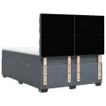 cadre de lit et matelas Gris foncé 140x190cm Velours