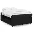 cadre de lit avec matelas Noir 140x190 cm Velours