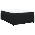 cadre de lit avec matelas Noir 140x190 cm Velours